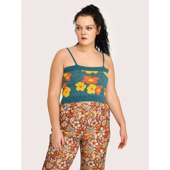 Cider Tops - CIDER Delightful Day Floral Tank Womens Size 3XL